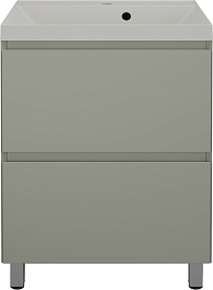 Style Line Тумба под раковину Манхэттен 60 Plus эмаль олива матовая – фотография-2